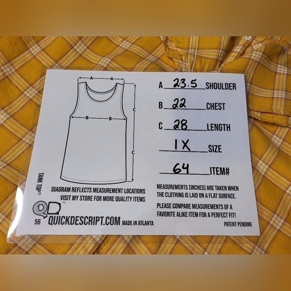 OLD Navy Linen Blend Ruffled Tank Top. Yellow, Ladies Size 1X - Picture 9 of 9